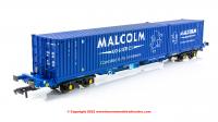 R60133 Hornby KFA Container Wagon Malcolm Rail with 1 x 20ft & 1 x 40ft Container - Era 11